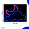 Neon Lamp - Wolk Maan - Incl. Ophanghaakjes - Neon Sign - Neon Verlichting - Neon Led Lamp - Wandlamp