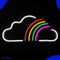 Neon Lamp - Wolk Regenboog - Incl. Ophanghaakjes - Neon Sign - Neon Verlichting - Neon Led Lamp - Wandlamp