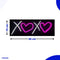 Neon Lamp - XOXO Hartje - Dimbaar - Incl. Ophanghaakjes - Neon Sign - Neon Verlichting - Neon Led Lamp - Wandlamp