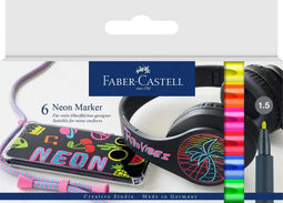 Neon markers Faber-Castell 6 kleuren