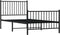 vidaXL - Bedframe - met - hoofd- - en - voeteneinde - metaal - zwart - 90x190 - cm
