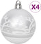vidaXL - 108-delige - Kerstballenset - zilver - en - wit