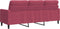 vidaXL - Driezitsbank - 180 - cm - fluweel - wijnrood