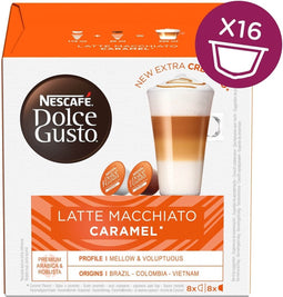 Nescafé Dolce Gusto koffiecapsules, Latte Macchiato Caramel, pak van 16 stuks - 8 kopjes