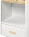 NESIKA - Nachtkastje - Wit/Licht hout - MDF