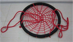 Nestschommel Ø90cm Zwart-rood PP touwen