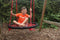 Nestschommel Ø90cm Zwart-rood PP touwen