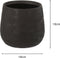 J-Line bloempot Oneffen - keramiek - zwart - medium - Ø 19 cm