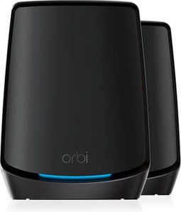 NETGEAR Orbi RBK862SB - Mesh WiFi - WiFi Versterker - WiFi 6 - 6000 Mbps - Tri-Band - 2-Pack - Zwart