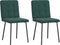 vidaXL - Eetkamerstoelen - 2 - st - fluweel - donkergroen