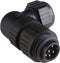 Netspanningsconnectoren voor de CA-serie Nominale stroom (details): 10 A/AC/DC Aantal polen: 6 + PE 934 130-100-1 Hirsc