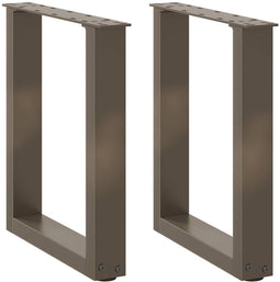 vidaXL - Salontafelpoten - 2 - st - U-vormig - 38x(42-43) - cm - staal - naturel