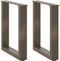 vidaXL - Salontafelpoten - 2 - st - U-vormig - 38x(42-43) - cm - staal - naturel