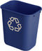 Papierbak rubbermaid recycling medium 26l blauw