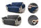 Home&Comfort - Bankhoes 1-Zits - Waterafstotend en Omkeerbaar - Blauw/Grijs