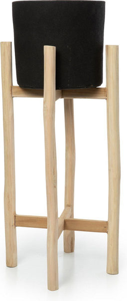 De Charcoal Hoge Plantenbak - Zwart Natural - L