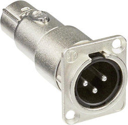 Neutrik NA3MDF XLR (m) - XLR (v) adapter voor paneelinbouw