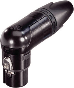 Neutrik NC3FRX-BAG XLR 3-pins (v) haakse connector / zwart