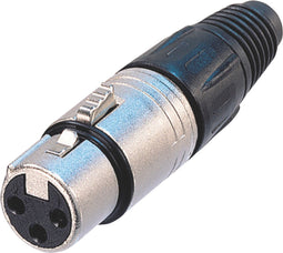 Neutrik NC3FX XLR 3-pins (v) connector / zwart/grijs