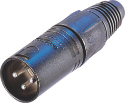 Neutrik NC3MX-B XLR 3-pins (m) connector - verguld / zwart