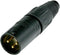 Neutrik NC3MX-B XLR 3-pins (m) connector - verguld / zwart
