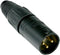 Neutrik NC3MX-B XLR 3-pins (m) connector - verguld / zwart