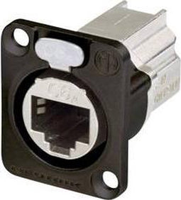 Neutrik NE8FDX-P6-B RJ45-dataconnector etherCON D-serie Bus, recht Aantal polen: 8P8C Zwart 1 stuk(s)