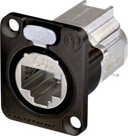 Neutrik NE8FDX-Y6-B RJ45-dataconnector etherCON D-serie NE8FDX-Y6-B Bus, recht Aantal polen: 8P8C Zwart 1 stuk(s)
