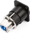 Neutrik - Neutrik - Omkeerbare Usb 3.0-Adapter (Type Usb A En Usb B) - Vernikkelde Behuizing Type D (NAUSB3B)