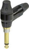 Neutrik NP2RX-ULTIMATE Jackplug 6,35 mm Stekker, haaks Aantal polen: 2 Mono Zwart 1 stuk(s)