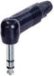 Neutrik NP3RX-BAG Jackplug 6,35 mm Stekker, haaks Aantal polen: 3 Stereo Zwart 1 stuk(s)