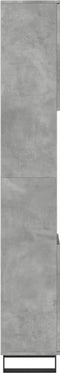 vidaXL - Badkamerkast - 30x30x190 - cm - bewerkt - hout - betongrijs