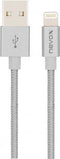 nevox 1530, 2 m, Lightning, USB A, Grijs, Zilver, Recht, Recht