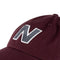 New Balance 6 Panel Block N Nb Burgundy Snapback Hat