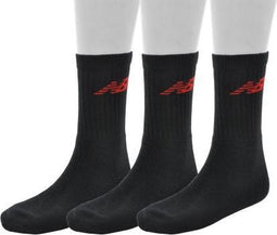 New Balance Basic Cew Socks 3 Pack - Sportsokken - Algemeen - Maat 35 - 38 - Zwart
