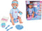 New Born Baby - Babypop - 43 cm - slapende ogen - blauw - drink en plasfunctie - babypop