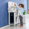 New Classic Toys Houten Speelkeuken Wit - Met Kookplaat die Licht geeft en Kook Geluid maakt - Krijtbord aan de zijkant