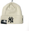 New Era Beanie / Muts - NY Yankees Muts - Beige - Cuff Knit - Winter '23 Collection - New York Yankees Beanie - Muts Heren - Muts Dames - Mutsen
