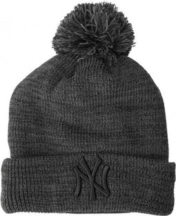 New Era Beanie / Muts - NY Yankees Muts - Grijs Melange - Cuff Knit - Winter '23 Collection - New York Yankees Beanie - Muts Heren - Muts Dames - Mutsen