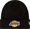 New Era Essential Cuff Beanie Los Angeles Lakers Hat 60348856, Mannen, Zwart, Muts, maat: One size