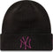 New Era - New York Yankees League Essential Black Cuff Knit Beanie Hat