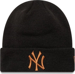 New Era - New York Yankees League Essential Black Cuff Knit Beanie Hat
