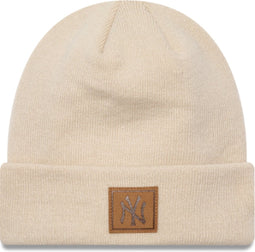 New Era - New York Yankees - Team Patch Cuff Beanie - Crème