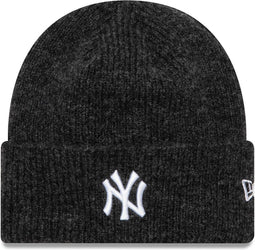 New Era - New York Yankees Womens MLB Black Wide Cuff Knit Beanie Hat