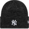 New Era - New York Yankees Womens MLB Black Wide Cuff Knit Beanie Hat