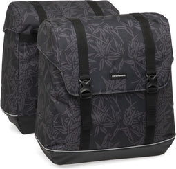 New Looxs Alba Double Bamboo Dubbele Fietstas - 42 liter - Zwart