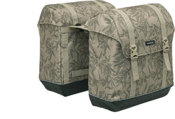New Looxs Alba Double Bamboo Dubbele Fietstas MIK - Afneembaar - 42 liter - Zand