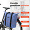 New Looxs Alma Kota - Enkele Fietstas voor Dames - Afneembare Shopper met Rits - Pakaftas Enkel - Boodschappentas met Haken - Stevig en Afneembaar - 24 Liter – Blauw