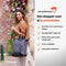 New Looxs Alma Kota - Enkele Fietstas voor Dames - Afneembare Shopper met Rits - Pakaftas Enkel - Boodschappentas met Haken - Stevig en Afneembaar - 24 Liter - Zwart