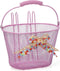New Looxs Asti Girls Fietsmand Kinderfiets - Roze - Mand voor Meisje - Mandje met Hengsel en Strik - 8 liter
